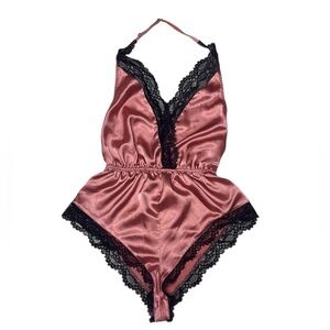 La Senza pink satin & lace romper